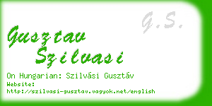 gusztav szilvasi business card